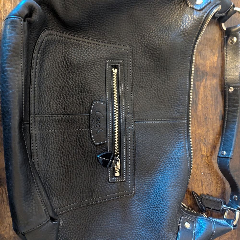 Coach Black Leather Men's Bag